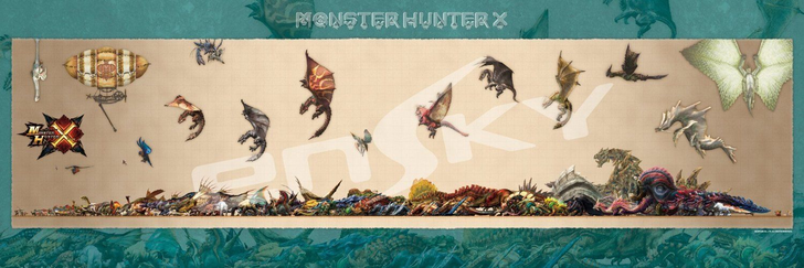 Ensky Jigsaw Puzzle 950-41 Monster Hunter X (cross) Simplified Chart(950 Pieces) (4970381189815)