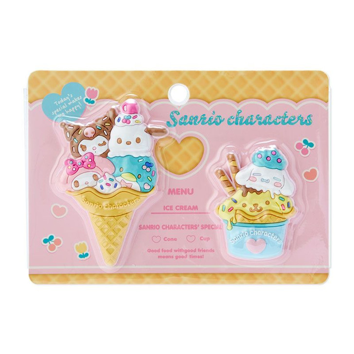 Sanrio Ice Cream Shaped Magnet Set of 2 Sanrio Characters (Ice Cream Parlor)