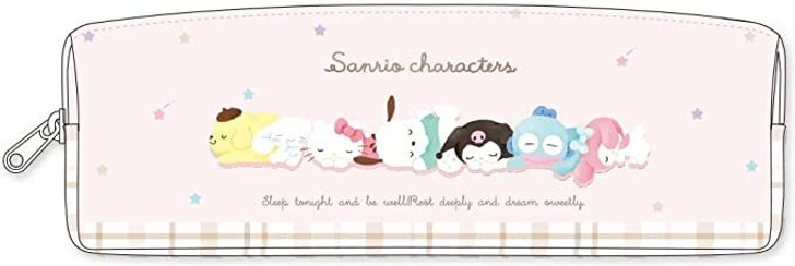 T's Factory Sanrio W Zipper Slim Pen Pouch Sanrio Characters Sleeping