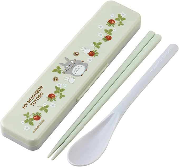 Skater Studio Ghibli Chopsticks and Fork Set My Neighbor Totoro Raspberry
