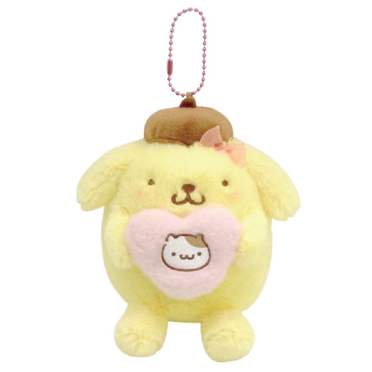 Nakajima Sanrio Plush Mascot Oshi-Heart Pom Pom Purin