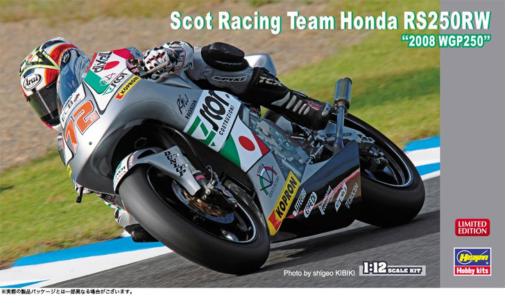 Hasegawa 1/12 Scott Racing Team Honda RS250RW 2008 WGP250 Plastic Model