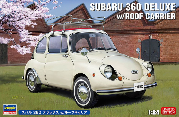 Hasegawa 1/24 Subaru 360 Deluxe w/roof carrier Plastic Model