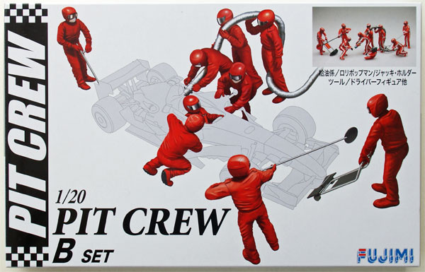 Fujimi GT21 112459 Pit Crew Set B 1/20 Scale Kit (GARAGE & TOOL SERIES No.21) (4968728112459)