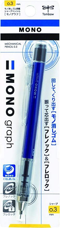 Tombow Sharp Monograph 0.3mm Blue Mechanical Pencil