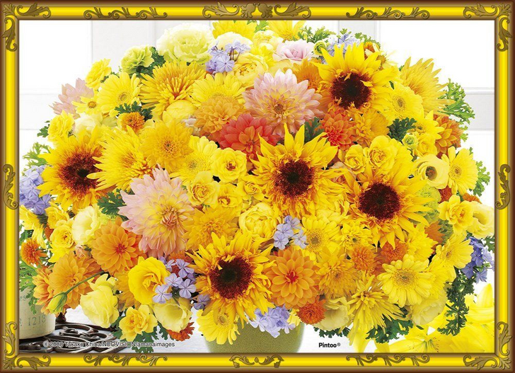 Beverly Crystal Jigsaw Puzzle CJP-029 Flower Art Happy Yellow (165 Pieces) (4977524300946)
