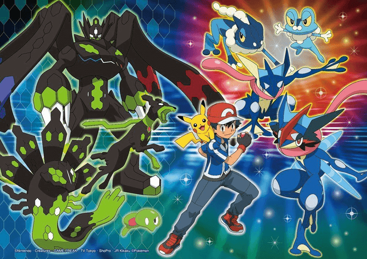 Beverly Jigsaw Puzzle 100-007 Pokemon XY&Z Zygarde & Satoshi (100 L-Pieces) (4977524890072)