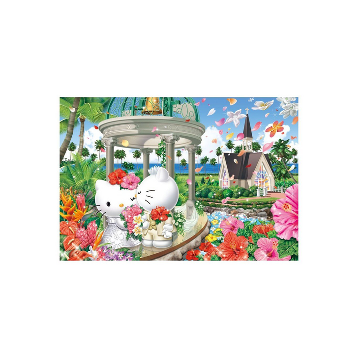 Beverly Jigsaw Puzzle 31-395 Sanrio Hello Kitty Hawaiian Wedding (1000 Pieces) (4977524313953)