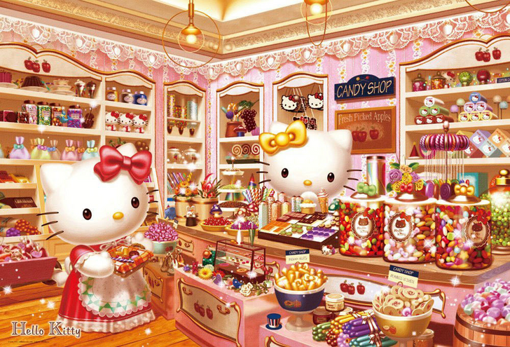 Beverly Jigsaw Puzzle 31-428 Sanrio Hello Kitty Candy Shop (1000 Pieces) (4977524314288)