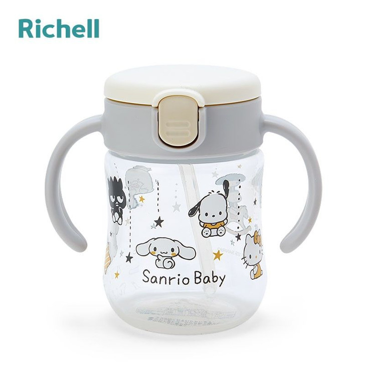 Sanrio Baby Straw Mug Richell Gray (Sanrio Baby)