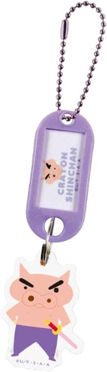 T's Factory Name Tag Key Holder Crayon Shin-chan BuriBuriZaemon