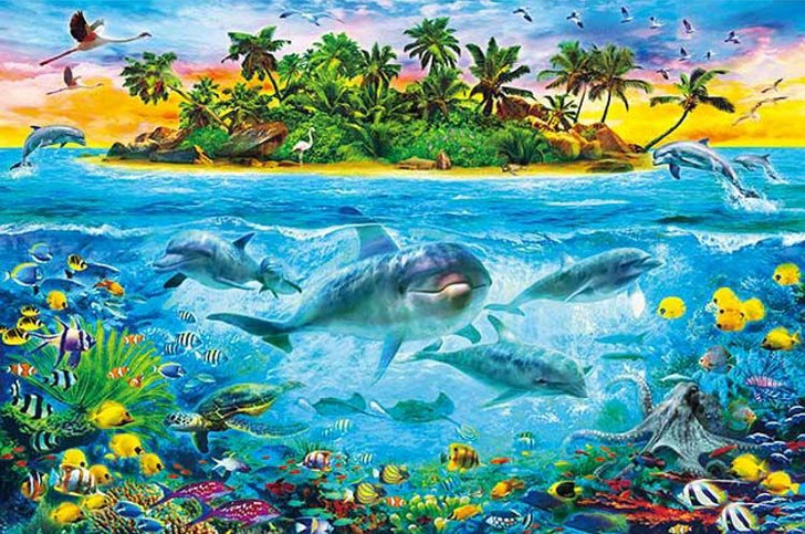 Appleone 1000-890 Jigsaw Puzzle Smile Island (1000 Pieces)