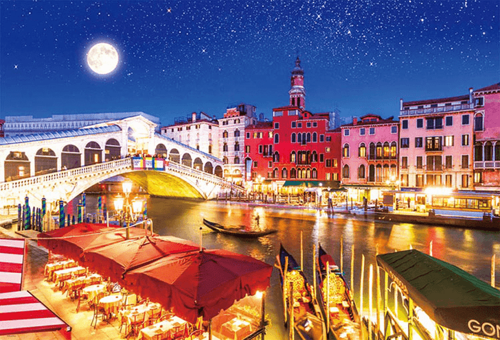 Beverly Jigsaw Puzzle 31-469 World Heritage Moonlight Venice (1000 Pieces) (4977524314691)