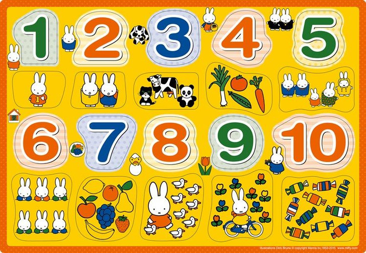 Apollo-sha 25-214 Jigsaw Puzzle Miffy Learning Numbers with Miffy (20 Pieces) Child Puzzle