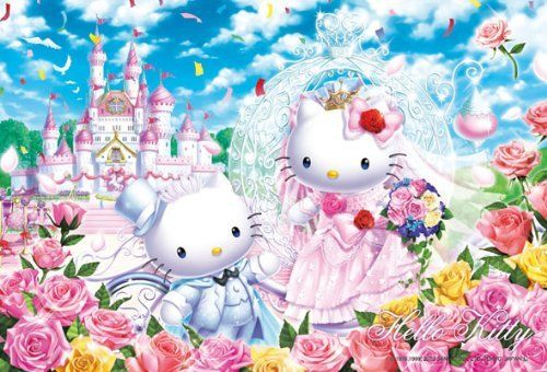 Beverly Jigsaw Puzzle 33-067 Sanrio Hello Kitty Castle Wedding (300 Pieces) (4977524330677)