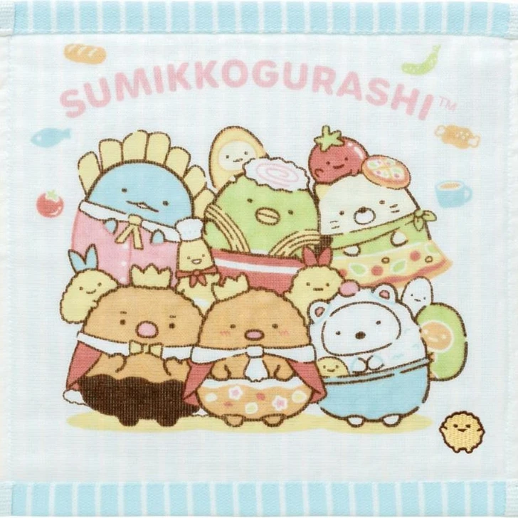 San-x Mini Towel Sumikko Gurashi Kingdom Of Food Blue