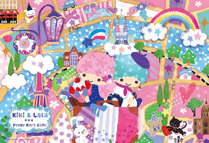 Beverly Jigsaw Puzzle 33-121 Twin Stars Kiki & Lala Fantasy Travel (300 Pieces)