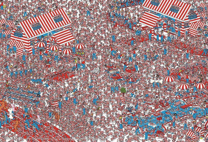 Beverly Jigsaw Puzzle 40-004 Where's Wally? Woof of the country (40 L-Pieces) (4977524400042)