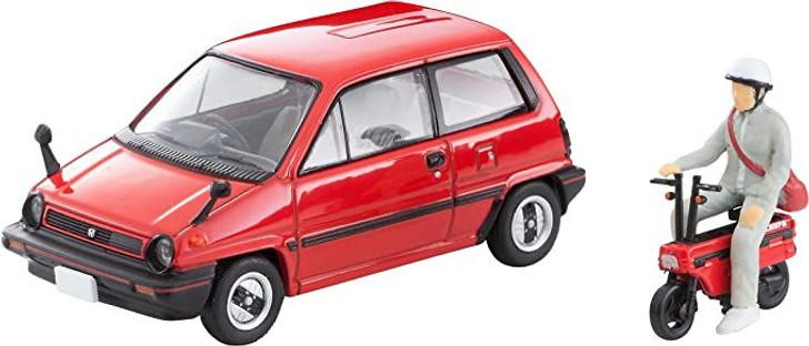 Takara Tomy Tomica Limited Vintage Neo 1/64 LV-N272A Honda City R 1981 (Red) with Motocompo