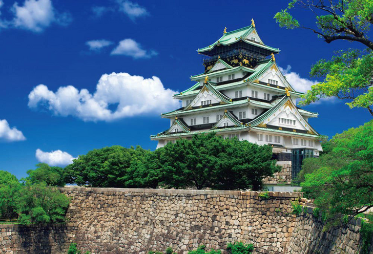Beverly Jigsaw Puzzle 51-196 Japanese Scenery Osaka Castle (1000 Pieces) (4977524511960)