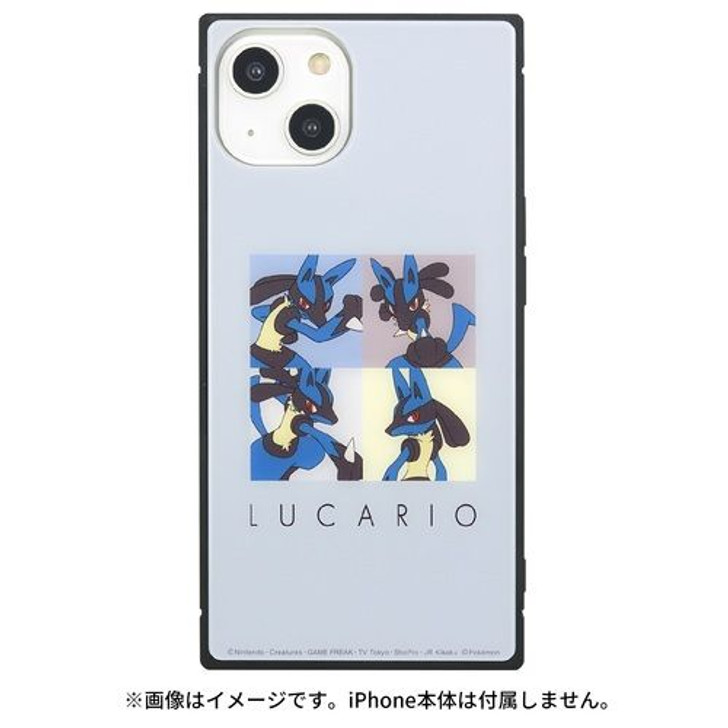 Pokemon Center Original Smartphone Square Glass Case for iPhone14/13 Lucario