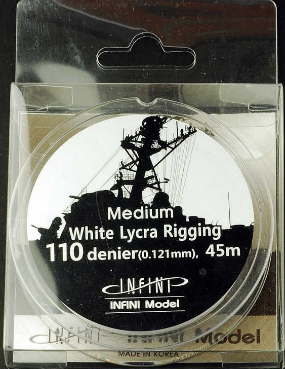 INFINI Model Medium White Lycra Rigging 110 Denier 45m (145ft)