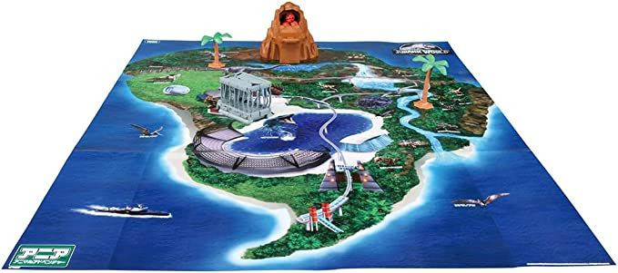 Ania Jurassic World Large Dinosaur Kingdom Isla Nublar Map Set