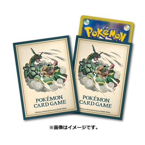 Pokemon Center Original TCG Deck Sleeves Rayquaza & Pikachu