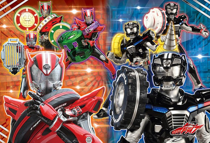 Ensky Jigsaw Puzzle Kamen Masked Rider Drive Type Speed / Type Wild (108 L-Pieces)