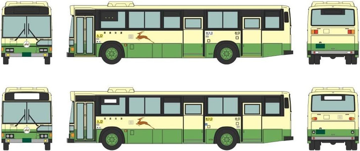 Tomytec The Bus Collection Nara Kotsu 80th Anniversary 2 Bus Set (N scale)