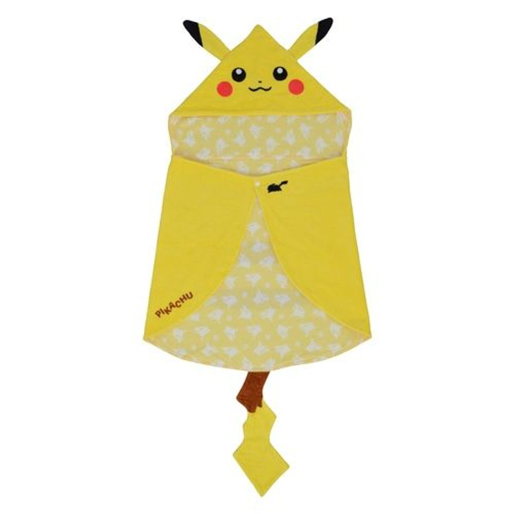 Pokemon Center Original Cool Touch Bath Towel with Pikachu Hood & Tail