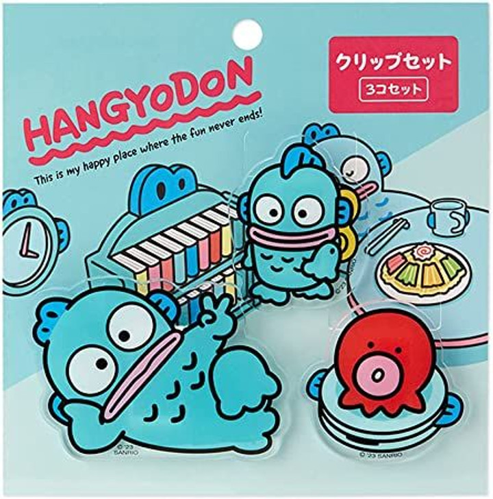 Sanrio Character Clip Set Hangyodon (Gyodon Room)