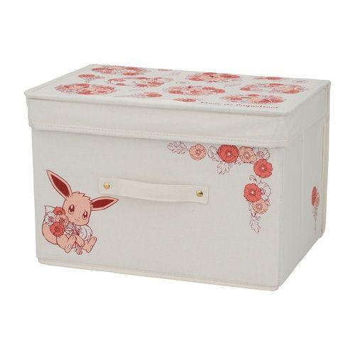 Pokemon Center Original Storage Box M Eevee Fleur de Coquelicot