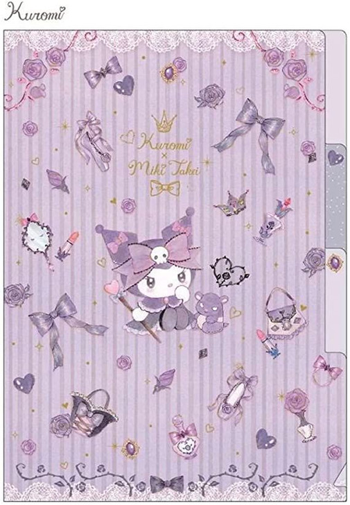 Sanrio Sanrio x Miki Takei - A5 Clear File with 3 Pockets - Kuromi