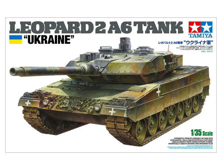 Tamiya 25207 1/35 Leopard2 A6 Tank 'Ukraine' Plastic Model