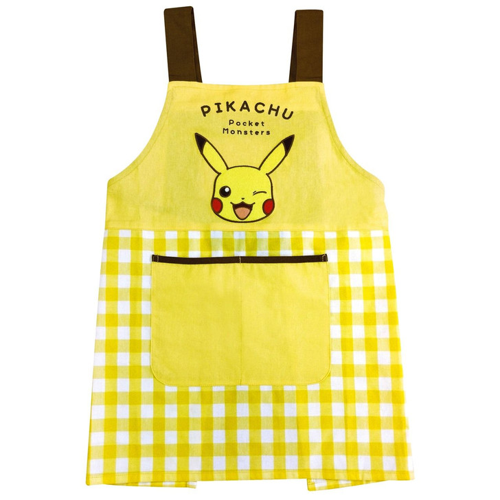 T's Factory Pokemon Kids Checkered Apron Pikachu 130