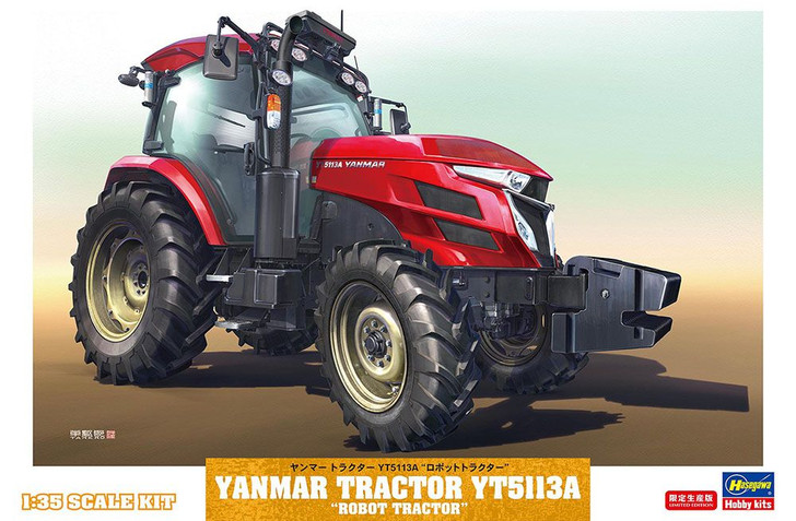 Hasegawa 1/35 Yanmar Tractor YT5113A Robot Tractor Plastic Model