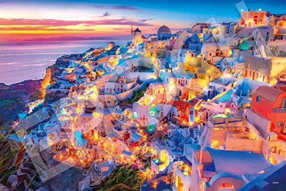 Epoch 22-112s Jigsaw Puzzle Santorini Evening in Greece (Scenery) (2016 S-Pieces)