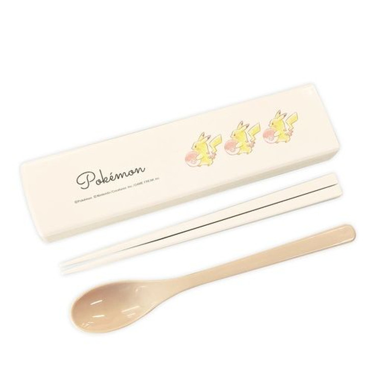 Pokemon Center Original Chopsticks and Spoon with Case Set Brown
