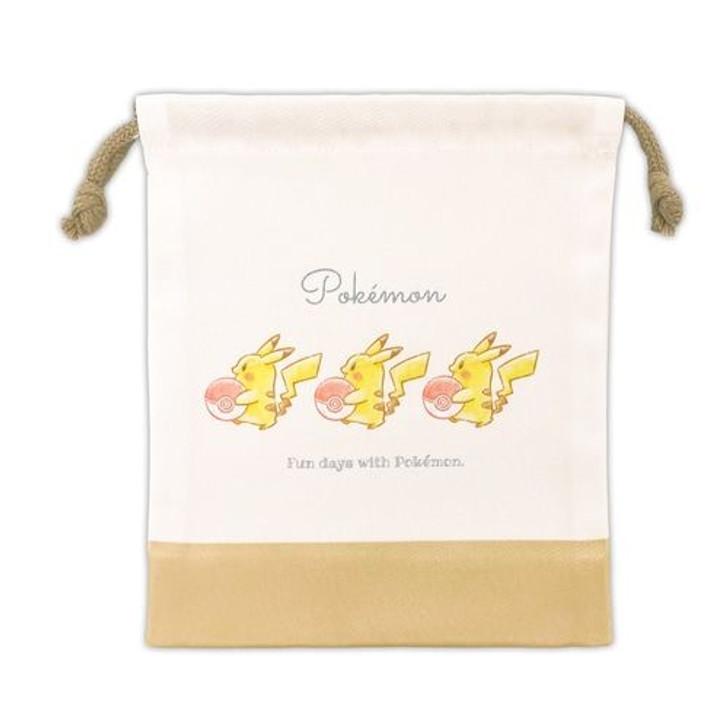 Pokemon Center Original Drawstring Bag Latte