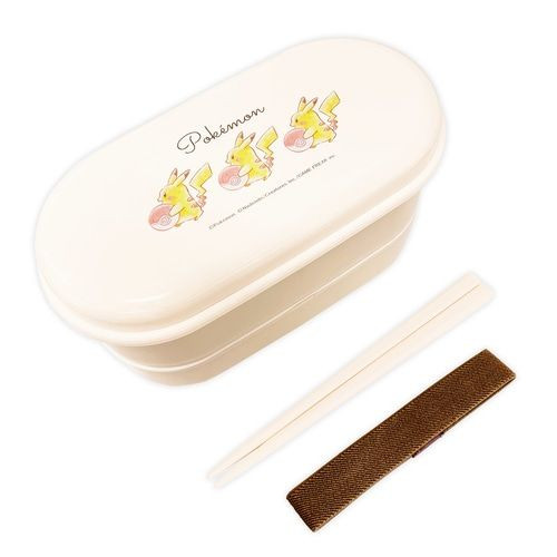 Pokemon Center Original 2 Layers Lunch Box with Chopsticks Latte 630ml