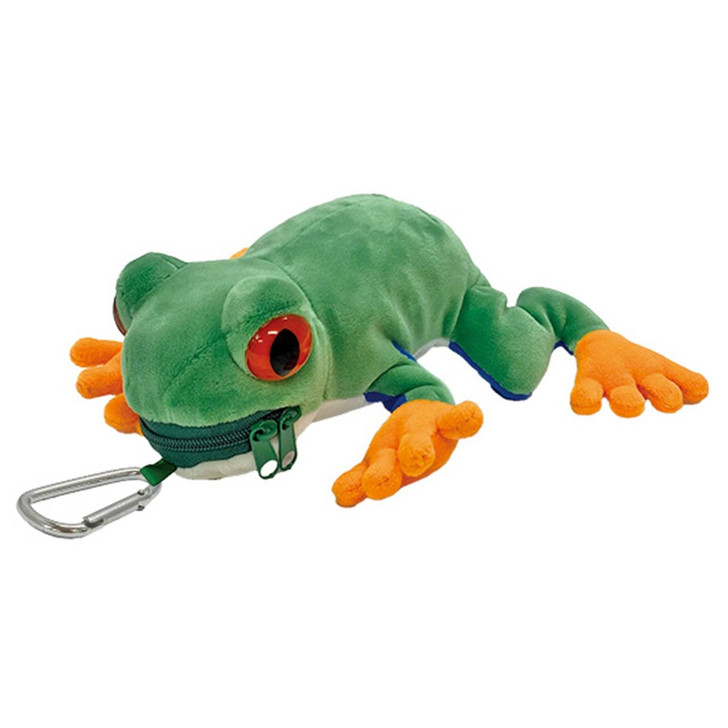 TAKE OFF ANIMANIA Plush Doll Carabiner Pouch Red Eyed Tree Frog