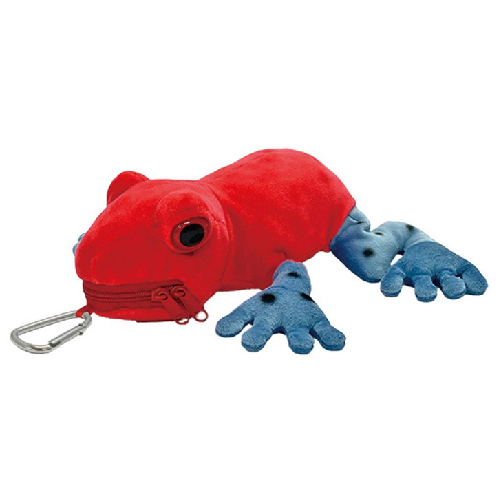 TAKE OFF ANIMANIA Plush Doll Carabiner Pouch Strawberry Poison Dart Frog