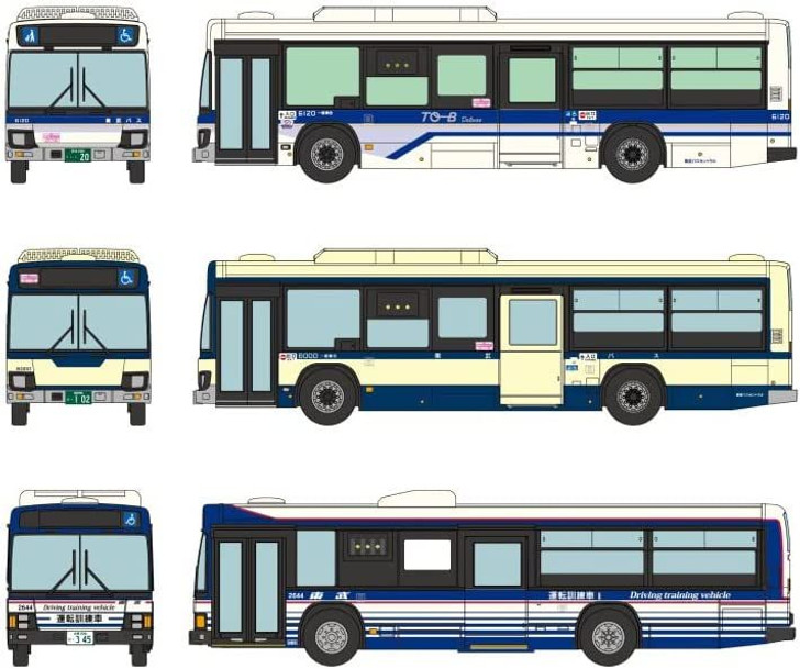 Tomytec Bus Collection Tobu Bus 20th Anniversary Revival Painting 3 Bus Set (N scale)