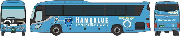 Tomytec Bus Collection Yokohama FC Wrapping Bus 'HAMABLUE' (N scale)
