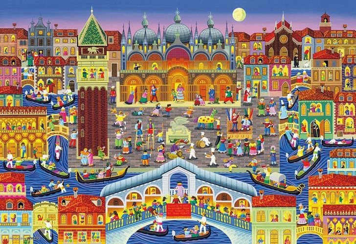 Beverly M81-649 Jigsaw Puzzle Famous Sights in Venice Gathered Together (1000 S-Pieces)