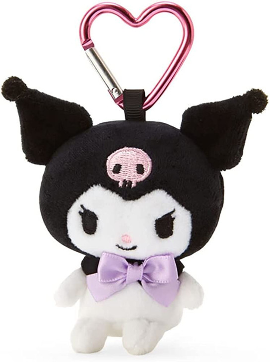 Plush Mascot Holder with Heart Carabiner - Kuromi