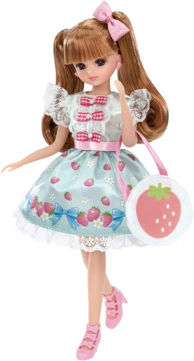 Takara Tomy Licca Doll Strawberry Ribbon Dress-up Doll