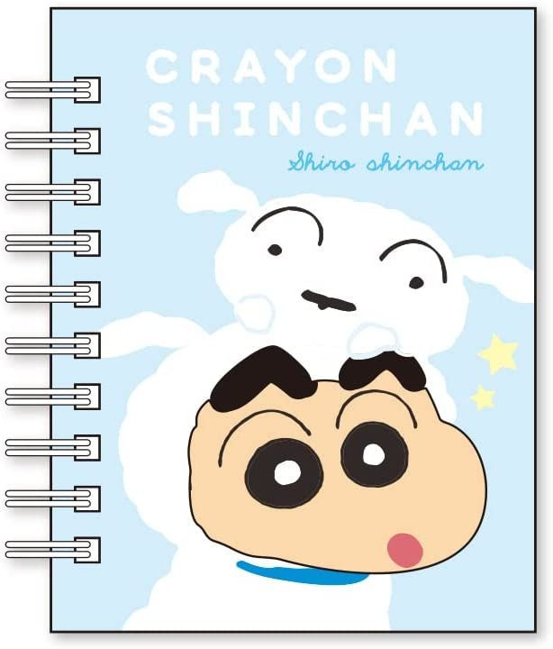 T's Factory Mini Ring Notebook Crayon Shin-chan Shiro