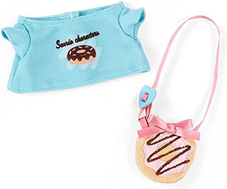 Sanrio Dress-Up Clothes for Plush Toy S T-shirt & Donut Bag (Pitatto Friends)
